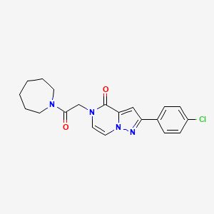 B2358073 5-(2-azepan-1-yl-2-oxoethyl)-2-(4-chlorophenyl)pyrazolo[1,5-a]pyrazin-4(5H)-one CAS No. 941982-36-1