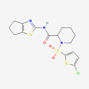 1-((5-chlorothiophen-2-yl)sulfonyl)-N-(5,6-dihydro-4H-cyclopenta[d]thiazol-2-yl)piperidine-2-carboxamide