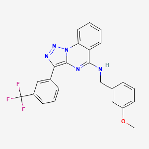 molecular formula C24H18F3N5O B2358081 N-(3-methoxybenzyl)-3-[3-(trifluoromethyl)phenyl][1,2,3]triazolo[1,5-a]quinazolin-5-amine CAS No. 902298-35-5