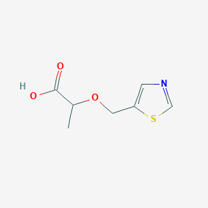 molecular formula C7H9NO3S B2358082 2-[(1,3-噻唑-5-基)甲氧基]丙酸 CAS No. 1594528-59-2