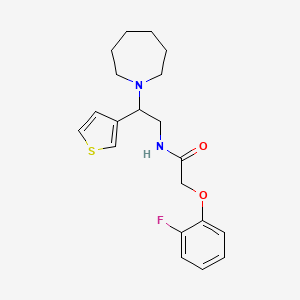 B2358085 N-(2-(azepan-1-yl)-2-(thiophen-3-yl)ethyl)-2-(2-fluorophenoxy)acetamide CAS No. 946374-90-9