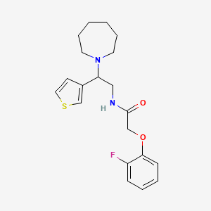 molecular formula C20H25FN2O2S B2358085 N-(2-(氮杂环丁烷-1-基)-2-(噻吩-3-基)乙基)-2-(2-氟苯氧基)乙酰胺 CAS No. 946374-90-9