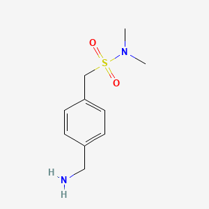 molecular formula C10H16N2O2S B2358088 1-[4-(氨基甲基)苯基]-N,N-二甲基甲磺酰胺 CAS No. 1036513-93-5