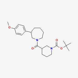 molecular formula C24H36N2O4 B2358107 Tert-butyl 3-[3-(4-methoxyphenyl)azepane-1-carbonyl]piperidine-1-carboxylate CAS No. 1798545-41-1