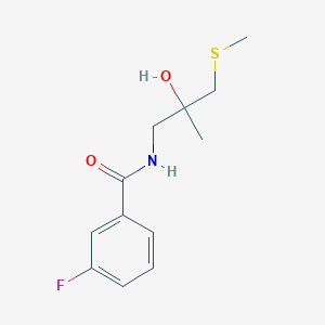 3-fluoro-N-(2-hydroxy-2-methyl-3-(methylthio)propyl)benzamide