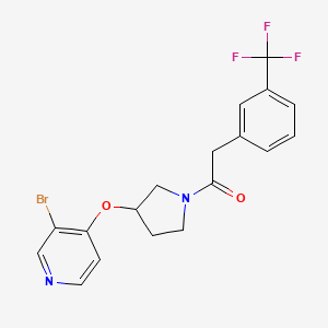 1-[3-(3-Bromopyridin-4-yl)oxypyrrolidin-1-yl]-2-[3-(trifluoromethyl)phenyl]ethanone