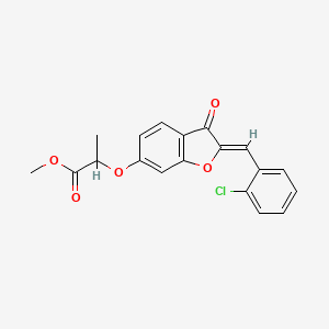 (Z)-methyl 2-((2-(2-chlorobenzylidene)-3-oxo-2,3-dihydrobenzofuran-6-yl)oxy)propanoate
