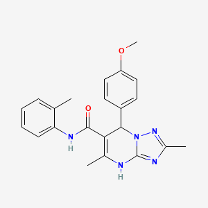 molecular formula C22H23N5O2 B2358113 7-(4-methoxyphenyl)-2,5-dimethyl-N-(o-tolyl)-4,7-dihydro-[1,2,4]triazolo[1,5-a]pyrimidine-6-carboxamide CAS No. 899997-57-0