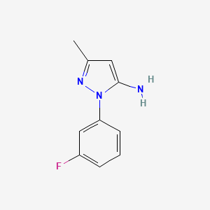 molecular formula C10H10FN3 B2358120 1-(3-フルオロフェニル)-3-メチル-1H-ピラゾール-5-アミン CAS No. 105438-45-7