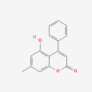molecular formula C16H12O3 B2358123 5-hydroxy-7-methyl-4-phenyl-2H-chromen-2-one CAS No. 52604-30-5