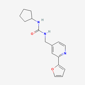 1-Cyclopentyl-3-((2-(furan-2-yl)pyridin-4-yl)methyl)urea