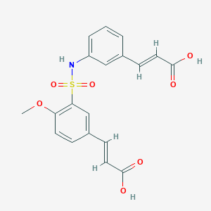 (E)-3-(3-(5-((E)-2-carboxyvinyl)-2-methoxyphenylsulfonamido)phenyl)acrylic acid