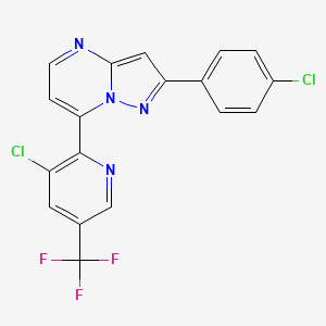2-(4-Chlorophenyl)-7-[3-chloro-5-(trifluoromethyl)-2-pyridinyl]pyrazolo[1,5-a]pyrimidine