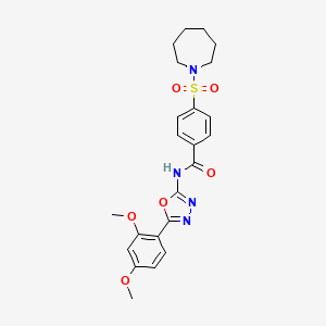 4-(azepan-1-ylsulfonyl)-N-(5-(2,4-dimethoxyphenyl)-1,3,4-oxadiazol-2-yl)benzamide