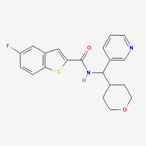 5-fluoro-N-(pyridin-3-yl(tetrahydro-2H-pyran-4-yl)methyl)benzo[b]thiophene-2-carboxamide