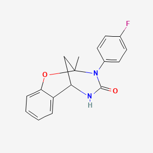 3-(4-fluorophenyl)-2-methyl-2,3,5,6-tetrahydro-4H-2,6-methano-1,3,5-benzoxadiazocin-4-one