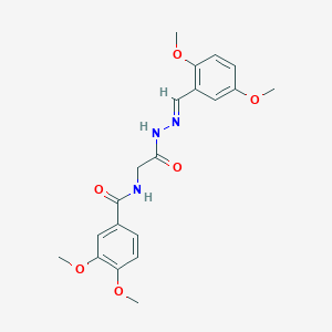 (E)-N-(2-(2-(2,5-dimethoxybenzylidene)hydrazinyl)-2-oxoethyl)-3,4-dimethoxybenzamide