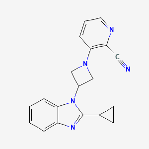 3-[3-(2-Cyclopropylbenzimidazol-1-yl)azetidin-1-yl]pyridine-2-carbonitrile