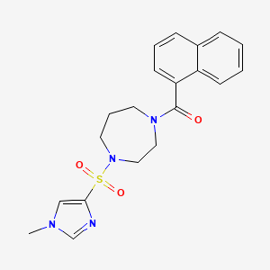 (4-((1-methyl-1H-imidazol-4-yl)sulfonyl)-1,4-diazepan-1-yl)(naphthalen-1-yl)methanone