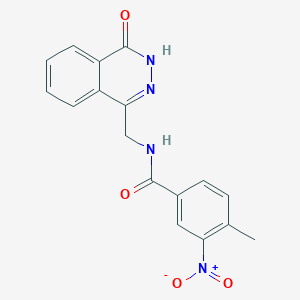 molecular formula C17H14N4O4 B2358156 4-methyl-3-nitro-N-[(4-oxo-3H-phthalazin-1-yl)methyl]benzamide CAS No. 896365-78-9