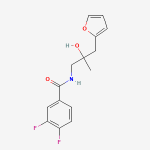 molecular formula C15H15F2NO3 B2358175 3,4-difluoro-N-(3-(furan-2-yl)-2-hydroxy-2-methylpropyl)benzamide CAS No. 1788666-64-7