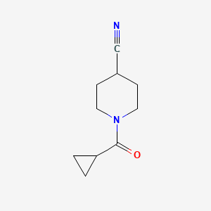 molecular formula C10H14N2O B2358181 1-环丙烷甲酰基哌啶-4-腈 CAS No. 1176627-58-9