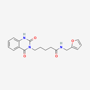 5-(2,4-dioxo-1H-quinazolin-3-yl)-N-(furan-2-ylmethyl)pentanamide