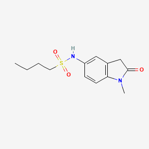 molecular formula C13H18N2O3S B2358197 N-(1-methyl-2-oxoindolin-5-yl)butane-1-sulfonamide CAS No. 1210631-05-2