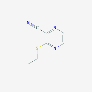 molecular formula C7H7N3S B2358200 3-(乙硫基)吡嗪-2-腈 CAS No. 74002-46-3