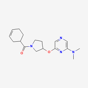 Cyclohex-3-en-1-yl(3-((6-(dimethylamino)pyrazin-2-yl)oxy)pyrrolidin-1-yl)methanone