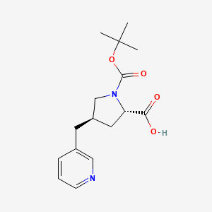 molecular formula C16H22N2O4 B2358205 (2S,4R)-1-(叔丁氧羰基)-4-(吡啶-3-基甲基)吡咯烷-2-羧酸 CAS No. 959580-99-5