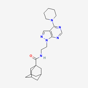 molecular formula C23H32N6O B2358212 (1s,3s)-N-(2-(4-(Piperidin-1-yl)-1H-pyrazolo[3,4-d]pyrimidin-1-yl)ethyl)adamantan-1-carbonsäureamid CAS No. 1021094-14-3