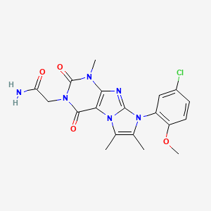2-(8-(5-chloro-2-methoxyphenyl)-1,6,7-trimethyl-2,4-dioxo-1H-imidazo[2,1-f]purin-3(2H,4H,8H)-yl)acetamide