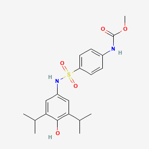 molecular formula C20H26N2O5S B2358222 methyl (4-(N-(4-hydroxy-3,5-diisopropylphenyl)sulfamoyl)phenyl)carbamate CAS No. 327060-49-1