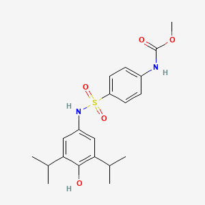 molecular formula C20H26N2O5S B2358222 carbamate de méthyle (4-(N-(4-hydroxy-3,5-diisopropylphényl)sulfamoyl)phényl) CAS No. 327060-49-1