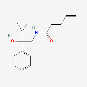 molecular formula C16H21NO2 B2358228 N-(2-环丙基-2-羟基-2-苯基乙基)戊-4-烯酰胺 CAS No. 1705457-50-6