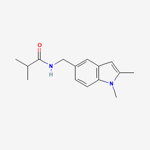 molecular formula C15H20N2O B2358230 N-((1,2-二甲基-1H-吲哚-5-基)甲基)异丁酰胺 CAS No. 852136-98-2