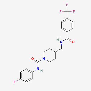 N-(4-fluorophenyl)-4-((4-(trifluoromethyl)benzamido)methyl)piperidine-1-carboxamide