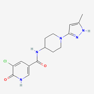 5-Chloro-N-[1-(5-methyl-1H-pyrazol-3-yl)piperidin-4-yl]-6-oxo-1H-pyridine-3-carboxamide
