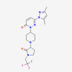 6-(3,5-Dimethylpyrazol-1-yl)-2-[1-[2-oxo-1-(2,2,2-trifluoroethyl)pyrrolidin-3-yl]piperidin-4-yl]pyridazin-3-one