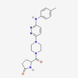 5-(4-(6-(p-Tolylamino)pyridazin-3-yl)piperazine-1-carbonyl)pyrrolidin-2-one