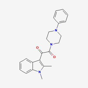 1-(1,2-dimethyl-1H-indol-3-yl)-2-(4-phenylpiperazin-1-yl)ethane-1,2-dione