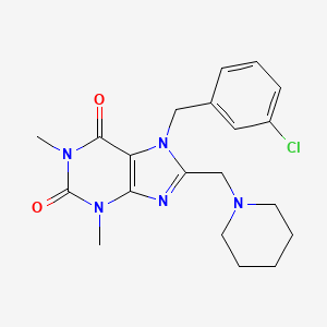 molecular formula C20H24ClN5O2 B2358255 7-(3-氯苄基)-1,3-二甲基-8-(哌啶-1-基甲基)-3,7-二氢-1H-嘌呤-2,6-二酮 CAS No. 851939-96-3