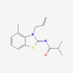 molecular formula C15H18N2OS B2358258 (Z)-N-(3-allyl-4-methylbenzo[d]thiazol-2(3H)-ylidene)isobutyramide CAS No. 1321947-39-0