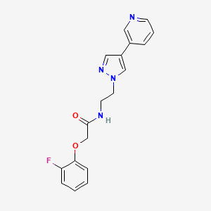 molecular formula C18H17FN4O2 B2358265 2-(2-fluorophenoxy)-N-{2-[4-(pyridin-3-yl)-1H-pyrazol-1-yl]ethyl}acetamide CAS No. 2097924-98-4