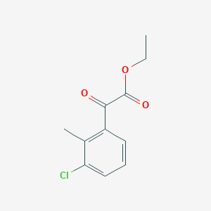 molecular formula C11H11ClO3 B2358269 Ethyl 3-chloro-2-methylbenzoylformate CAS No. 1256466-32-6