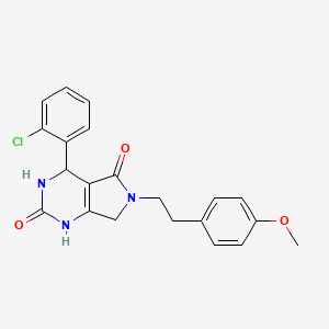 molecular formula C21H20ClN3O3 B2358277 4-(2-chlorophenyl)-6-(4-methoxyphenethyl)-3,4,6,7-tetrahydro-1H-pyrrolo[3,4-d]pyrimidine-2,5-dione CAS No. 946372-88-9