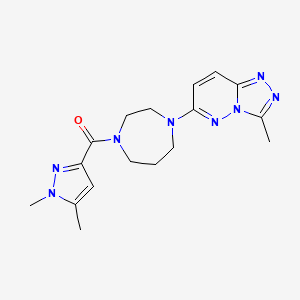 (1,5-Dimethylpyrazol-3-yl)-[4-(3-methyl-[1,2,4]triazolo[4,3-b]pyridazin-6-yl)-1,4-diazepan-1-yl]methanone