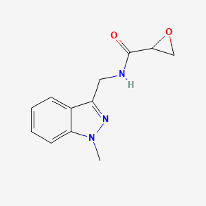 molecular formula C12H13N3O2 B2358284 N-[(1-Methylindazol-3-yl)methyl]oxirane-2-carboxamide CAS No. 2418666-92-7