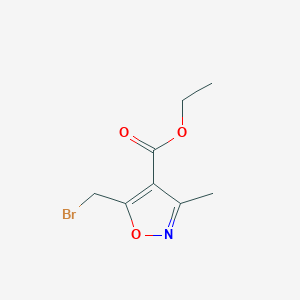 molecular formula C8H10BrNO3 B2358286 5-Bromometil-3-metilisoxazol-4-carboxilato de etilo CAS No. 159770-26-0